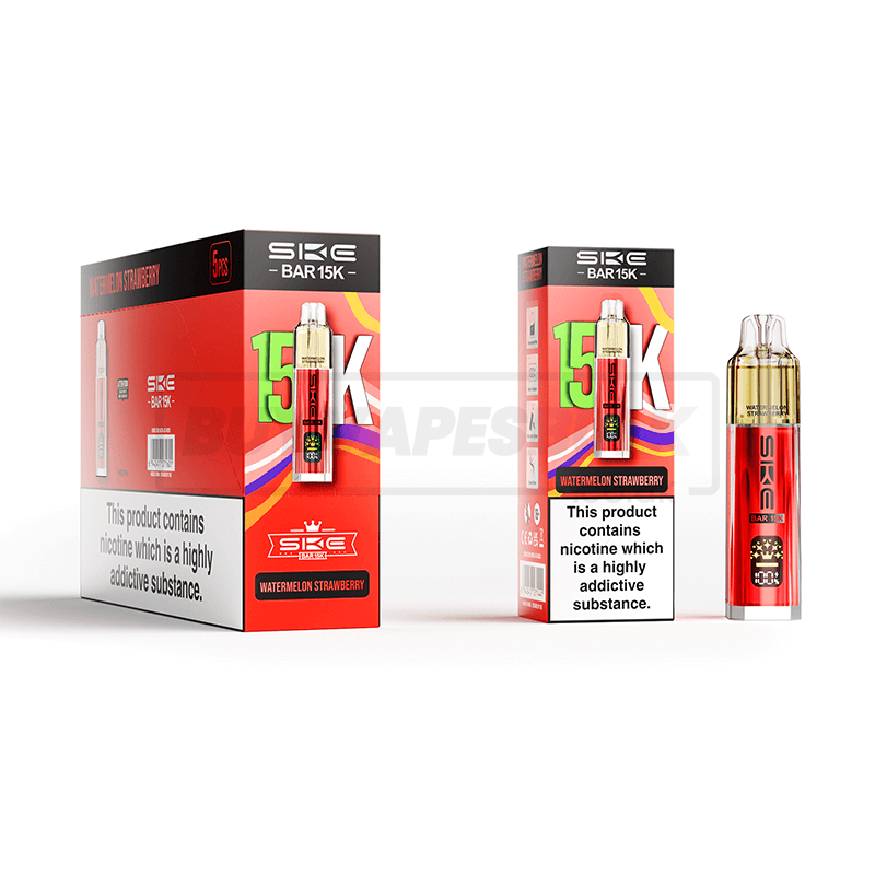 SKE Bar 15K Prefilled Vape Kit 5 Pack Watermelon Strawberry