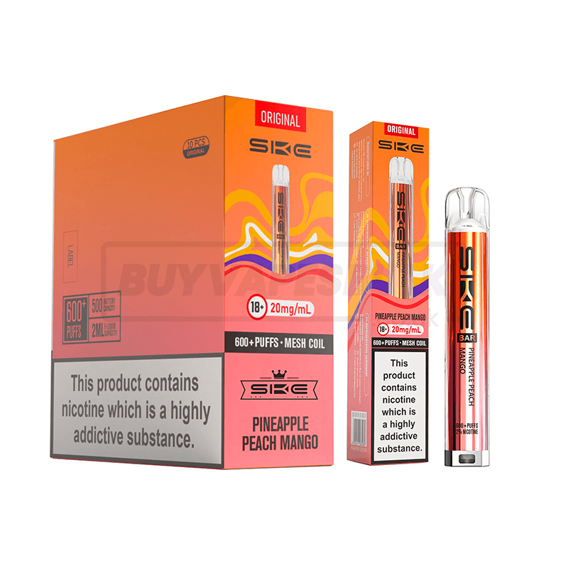 SKE Crystal Bar 600 Prefilled Vape Kit 10 Pack