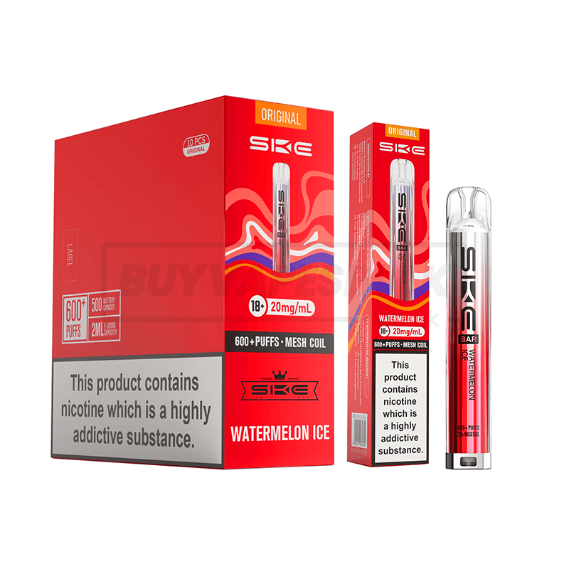 SKE Crystal Bar 600 Prefilled Vape Kit 10 Pack