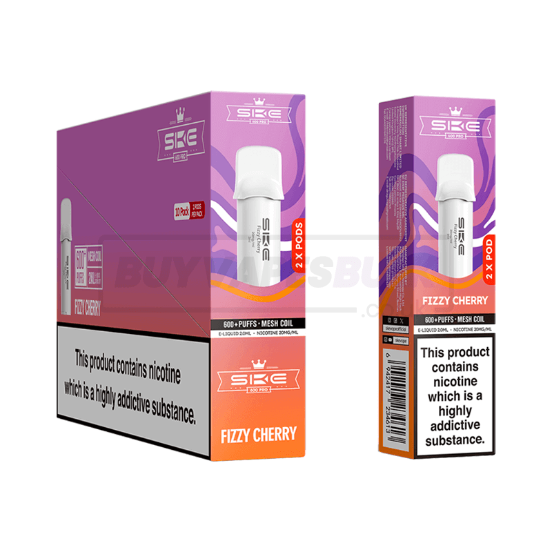 SKE Crystal 600 Pro Prefilled Pods 10 Pack Fizzy Cherry