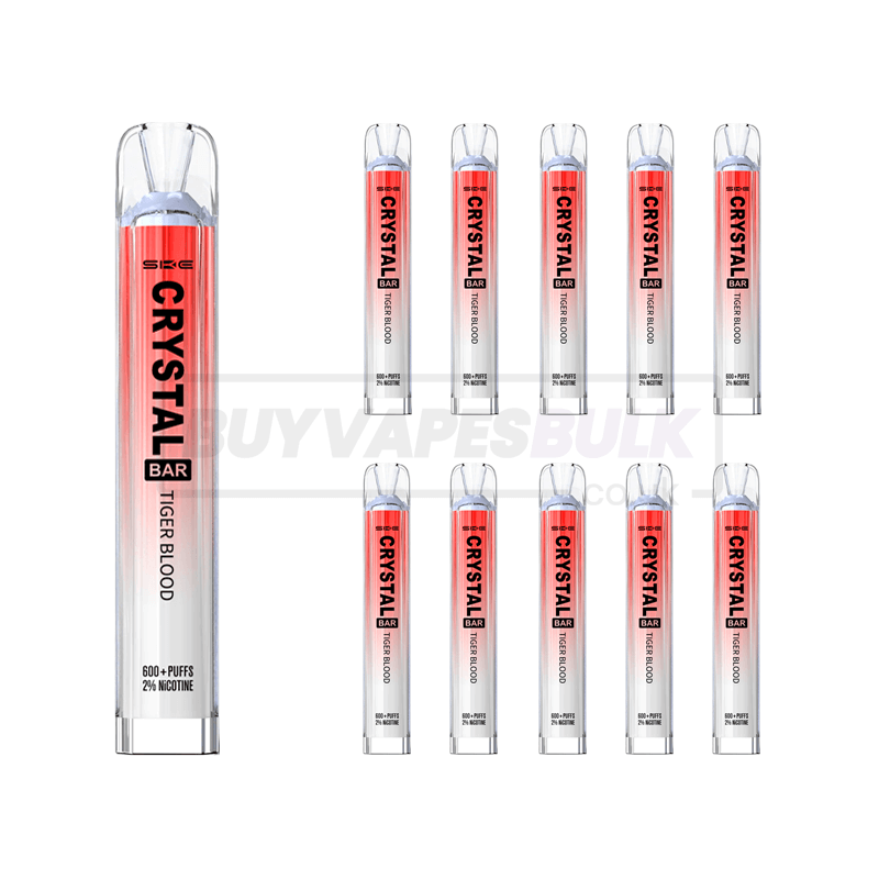 Tiger Blood SKE Crystal Bar 600 Puff Disposable Vape 10 Pack