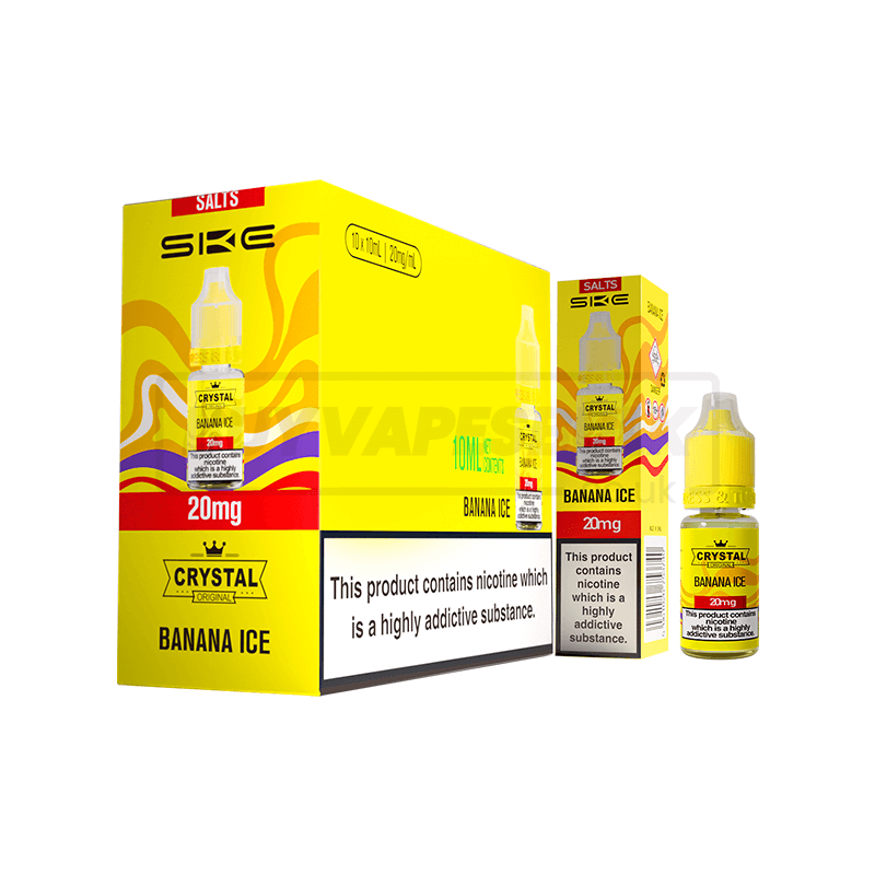 SKE Crystal Nic Salt E-Liquid 10 Pack Banana Ice