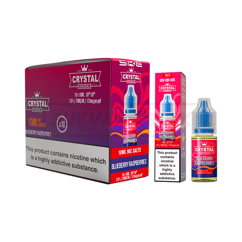 SKE Crystal Nic Salt E-Liquid 10 Pack Blueberry Raspberries
