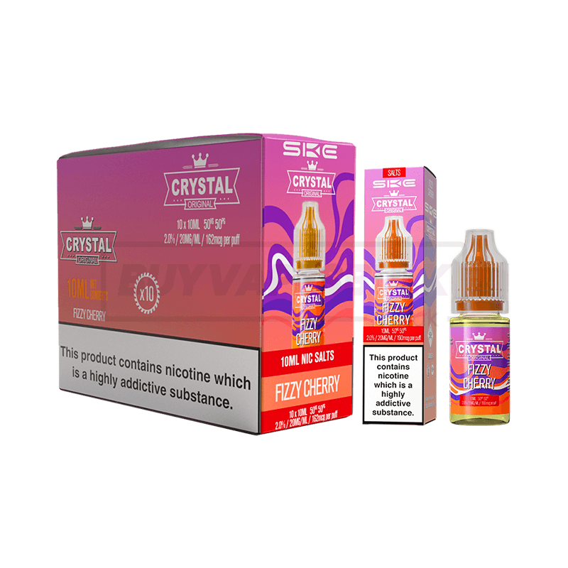 SKE Crystal Nic Salt E-Liquid 10 Pack Fizzy Cherry