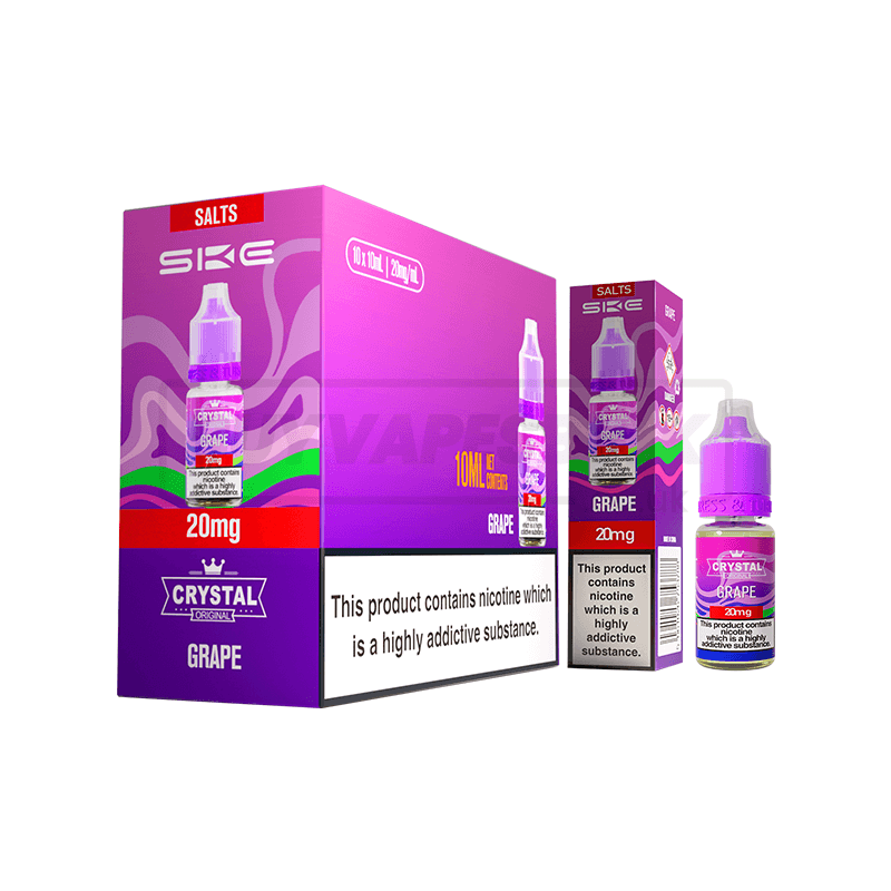 SKE Crystal Nic Salt E-Liquid 10 Pack Grape