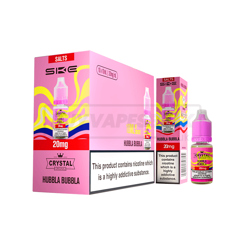 SKE Crystal Nic Salt E-Liquid 10 Pack Hubbla Bubbla