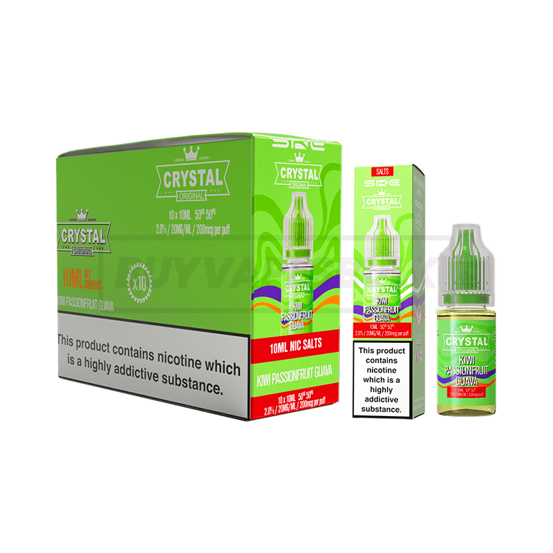 SKE Crystal Nic Salt E-Liquid 10 Pack Kiwi Passionfruit Guava