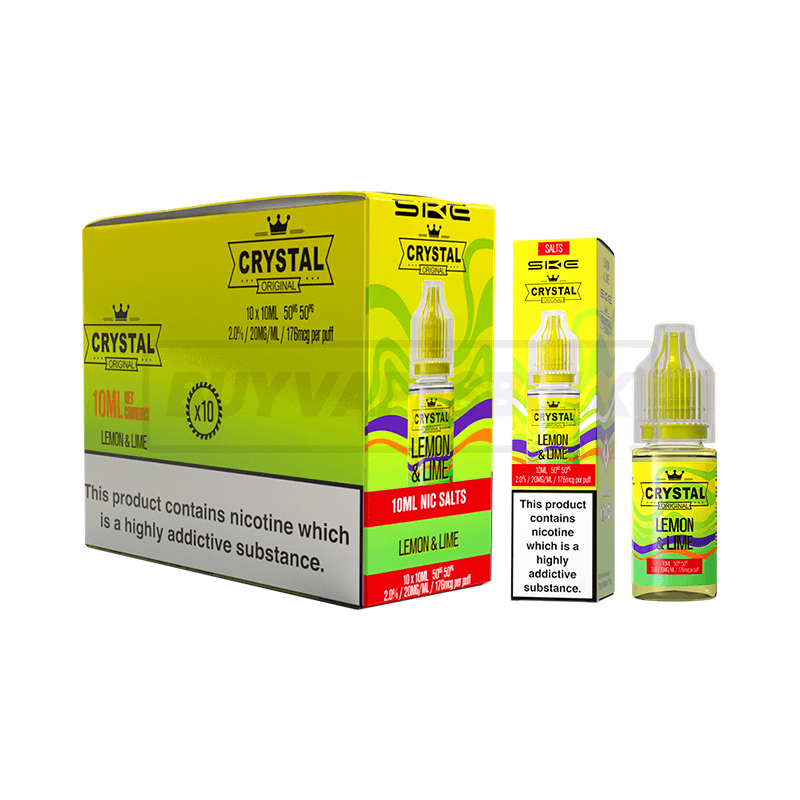 SKE Crystal Nic Salt E-Liquid 10 Pack Lemon Lime