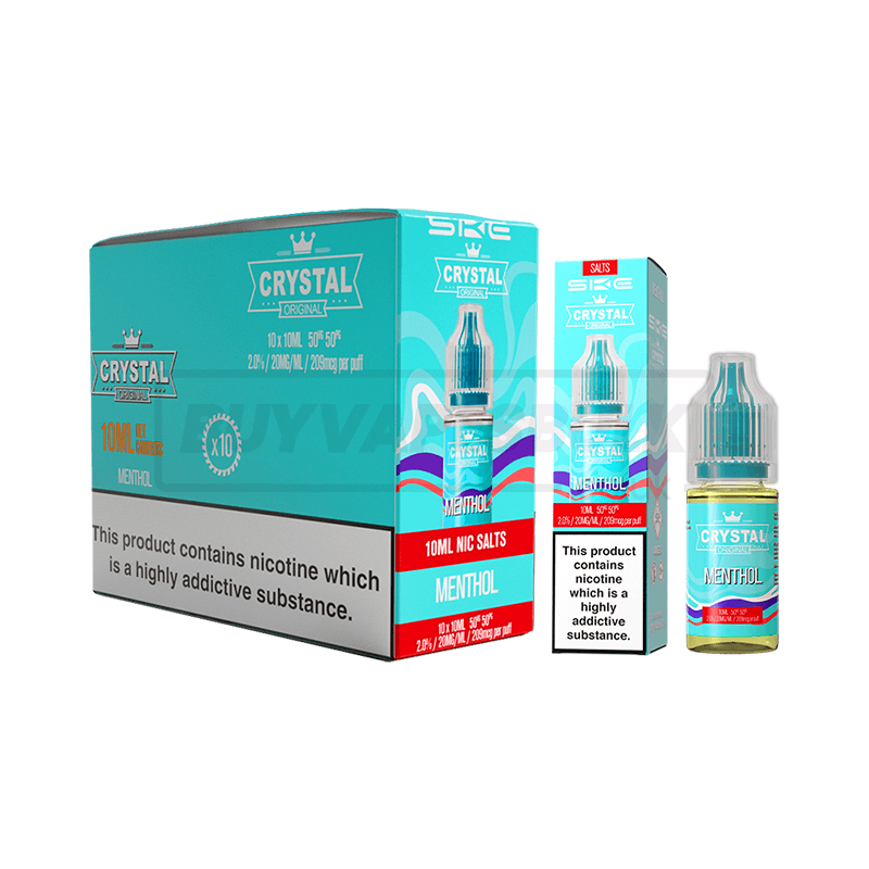 SKE Crystal Nic Salt E-Liquid 10 Pack Menthol