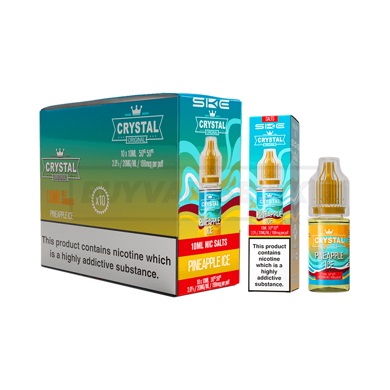 SKE Crystal Nic Salt E-Liquid 10 Pack Pineapple Ice