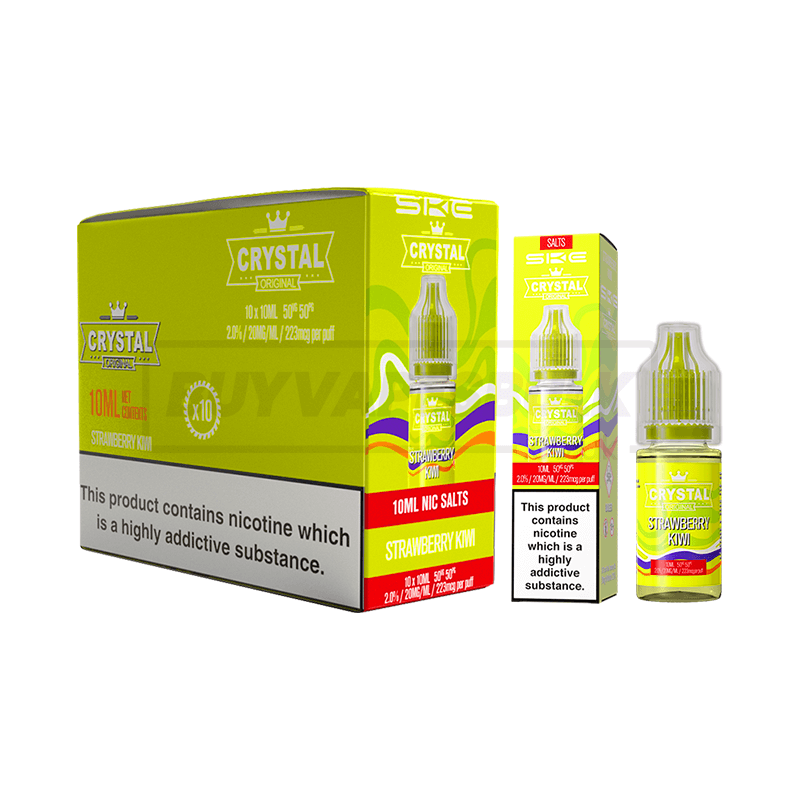 SKE Crystal Nic Salt E-Liquid 10 Pack Strawberry Kiwi
