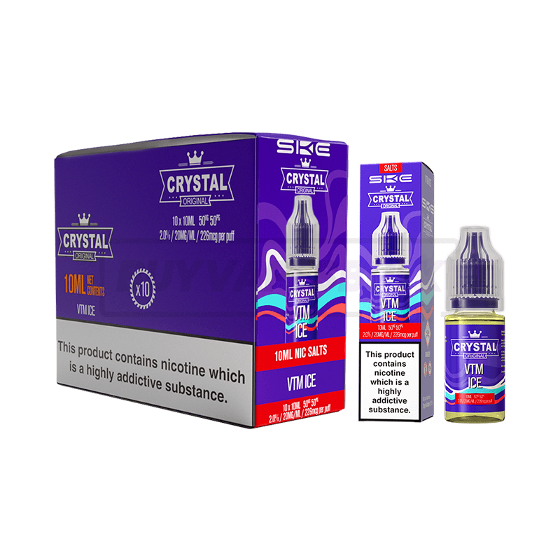 SKE Crystal Nic Salt E-Liquid 10 Pack VMT Ice