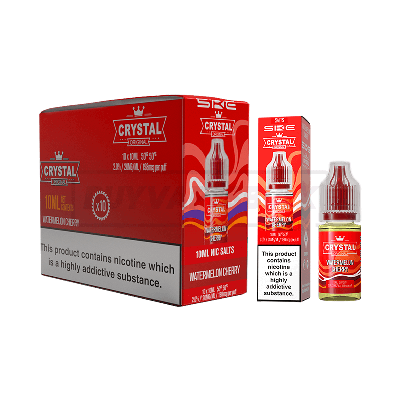SKE Crystal Nic Salt E-Liquid 10 Pack Watermelon Cherry