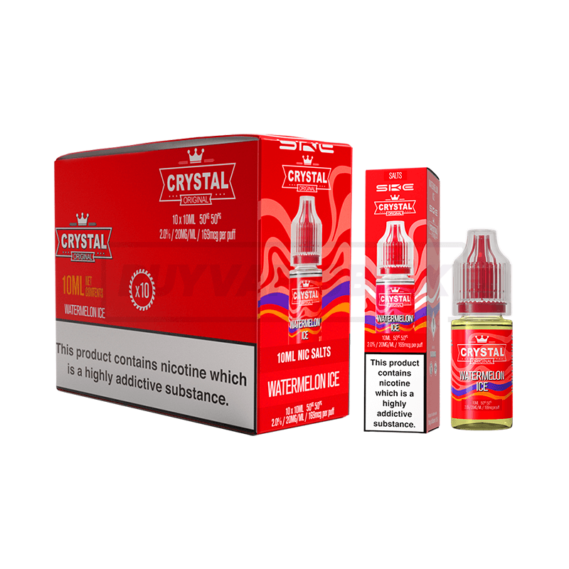 SKE Crystal Nic Salt E-Liquid 10 Pack Watermelon Ice