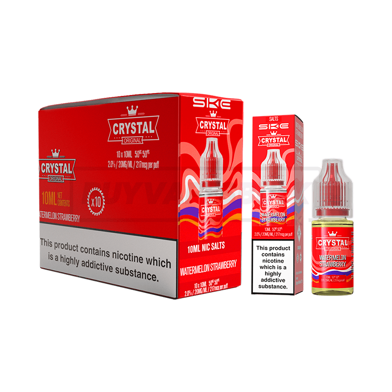 SKE Crystal Nic Salt E-Liquid 10 Pack Watermelon Strawberry