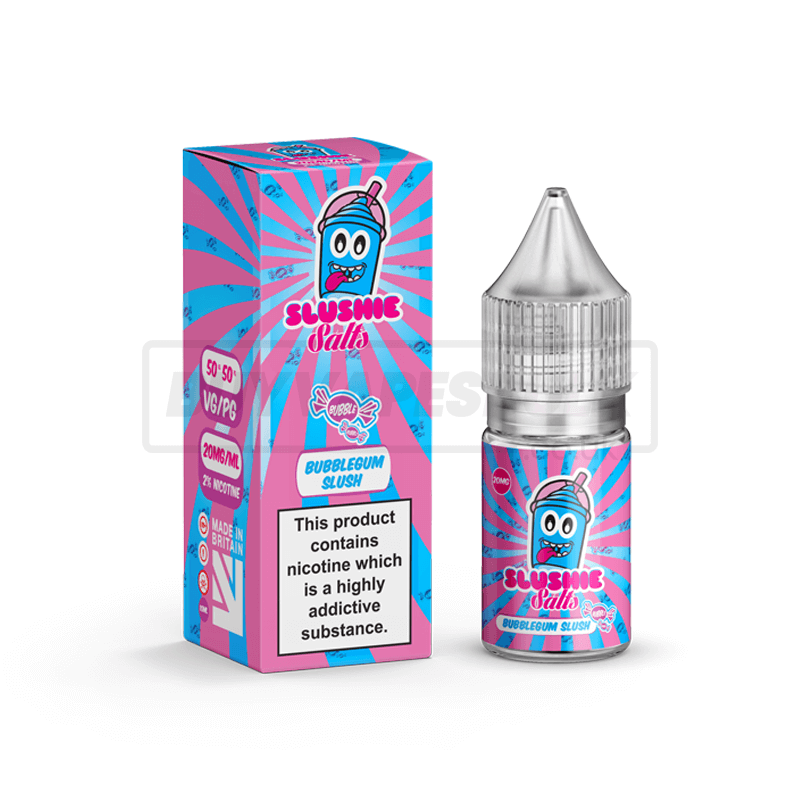 Bubblegum Slush Slushie Nic Salt E-Liquid Pack of 10