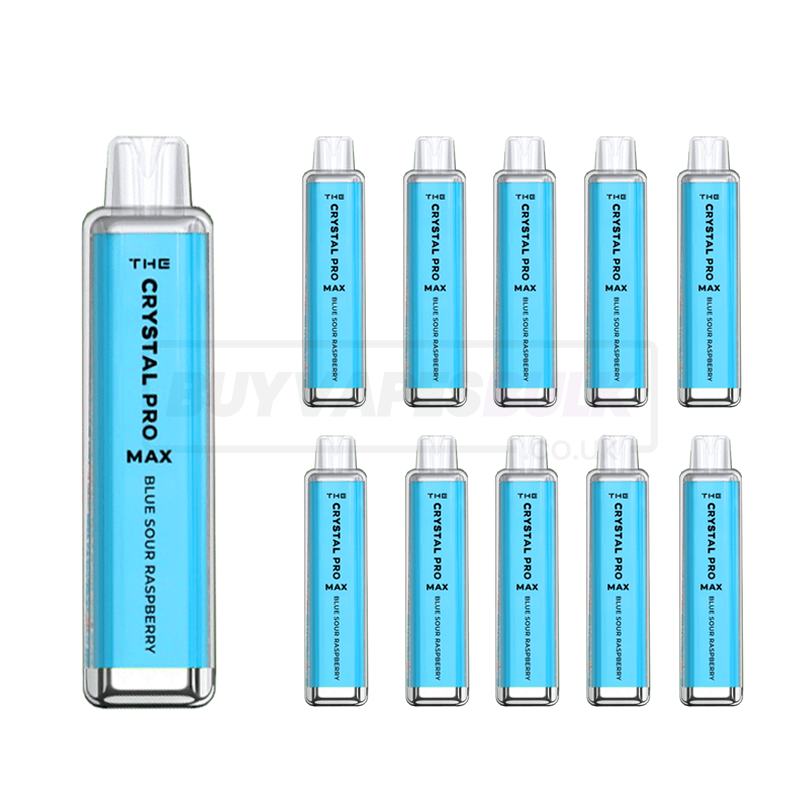 Blue Sour Raspberry The Crystal Pro Max 4000 Disposable Vape 10 Pack