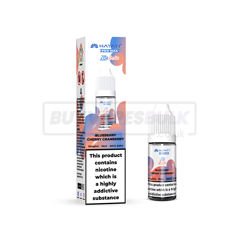 Blueberry Cherry Cranberry Hayati Crystal Pro Max Nic Salt E-Liquid Pack of 10