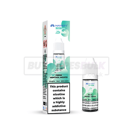 Fresh Menthol Mojito Hayati Crystal Pro Max Nic Salt E-Liquid Pack of 10