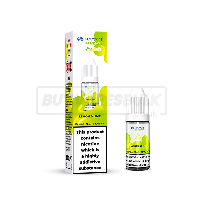 Lemon Lime Hayati Crystal Pro Max Nic Salt E-Liquid Pack of 10