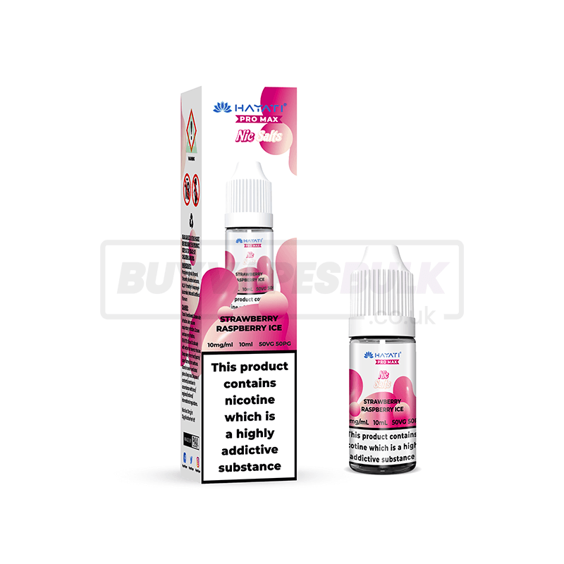 Strawberry Raspberry Ice Hayati Crystal Pro Max Nic Salt E-Liquid Pack of 10
