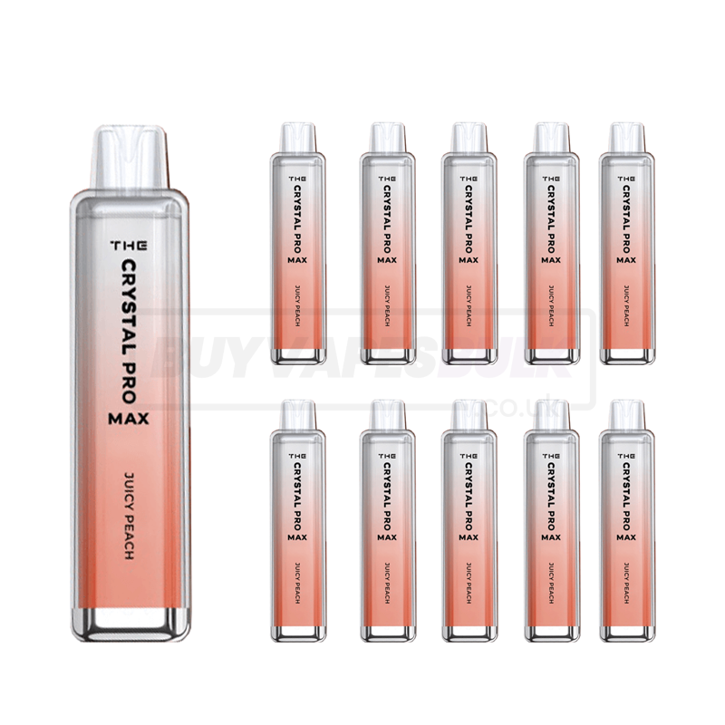 Juicy Peach The Crystal Pro Max 4000 Disposable Vape 10 Pack