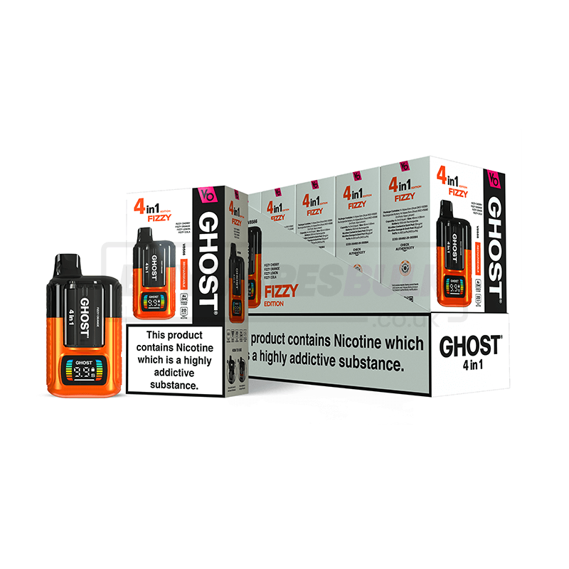 Fizzy Edition Edition Vapes Bars Ghost 4 in 1 Disposable Vape 5 Pack