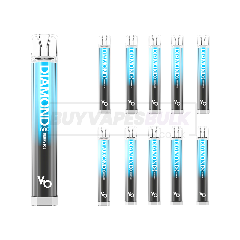 Berry Ice Vapes Bars Diamond 600 Puff Disposable Vape 10 Pack