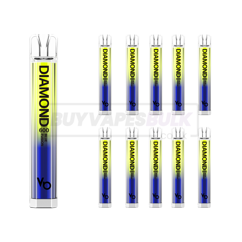 Blue Fusion Vapes Bars Diamond 600 Puff Disposable Vape 10 Pack