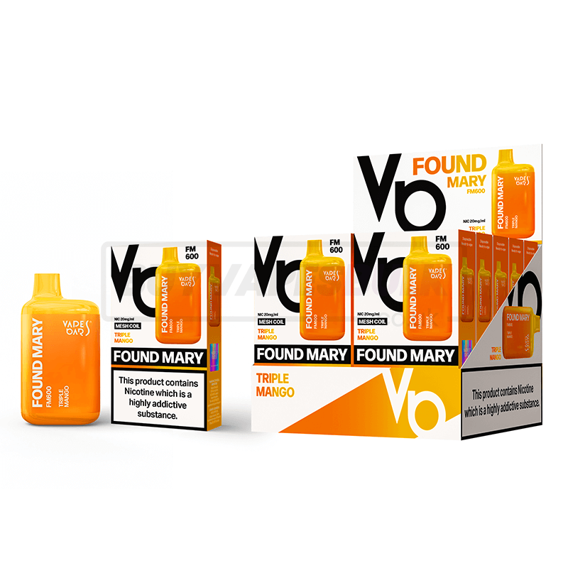 Triple Mango Vapes Bars Found Mary 600 Puff Disposable Vape 10 Pack Buy Vapes Bulk