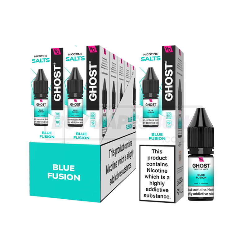 Vapes Bars Ghost Nic Salts 10 Pack Blue Fusion