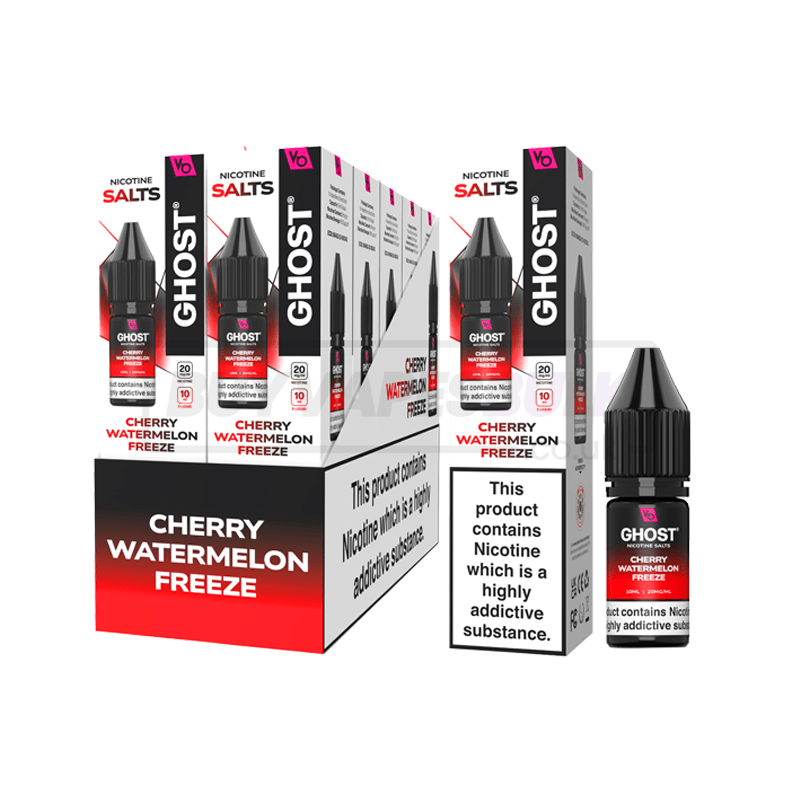 Vapes Bars Ghost Nic Salts 10 Pack Cherry Watermelon Freeze