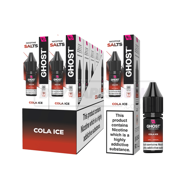 Vapes Bars Ghost Nic Salts 10 Pack Cola Ice