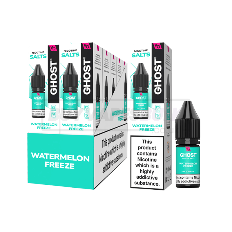 Vapes Bars Ghost Nic Salts 10 Pack Watermelon Freeze