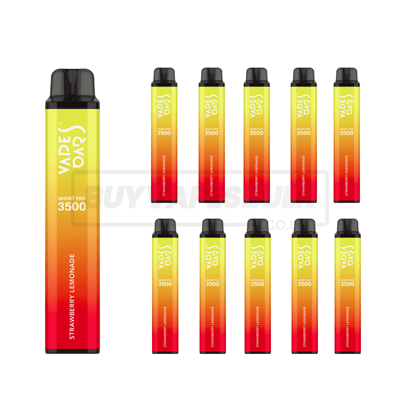 Strawberry Lemonade Vapes Bars Ghost Pro 3500 Disposable Vape 10 Pack