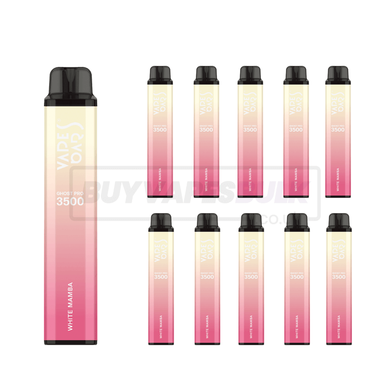 White Mamba Vapes Bars Ghost Pro 3500 Disposable Vape 10 Pack