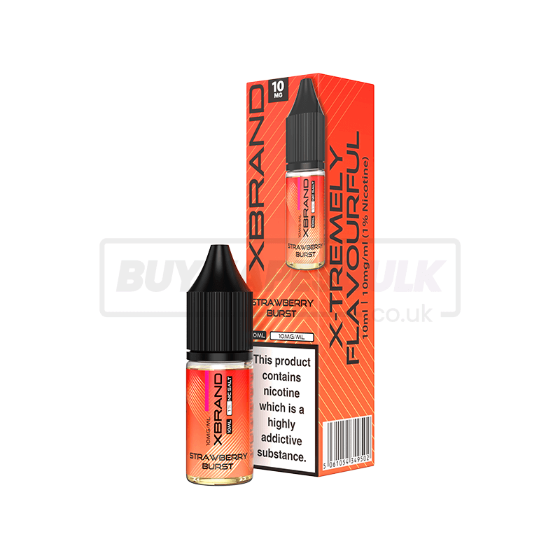 Strawberry Burst XBRAND Nic Salt E-Liquid Pack of 10