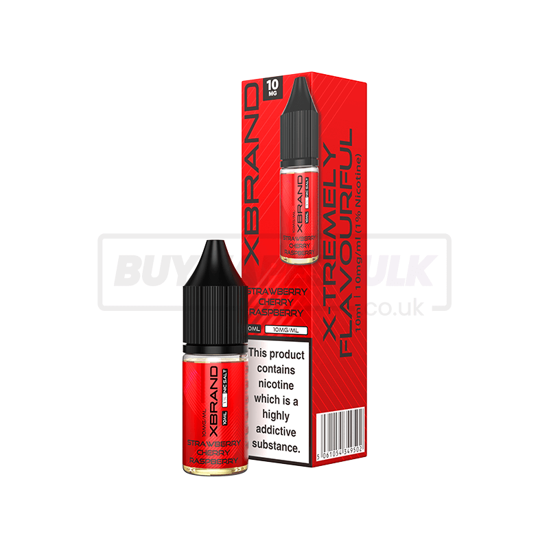 Strawberry Cherry Raspberry XBRAND Nic Salt E-Liquid Pack of 10