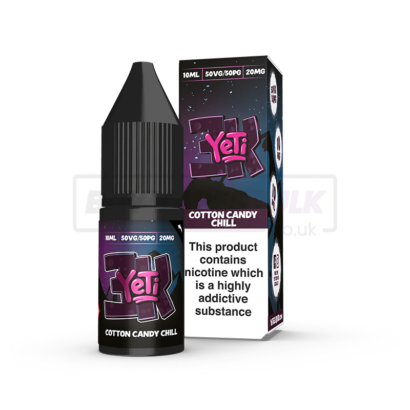 Cotton Candy Chill Yeti 3K Nic Salt E-Liquid Pack of 10 x (10ml)