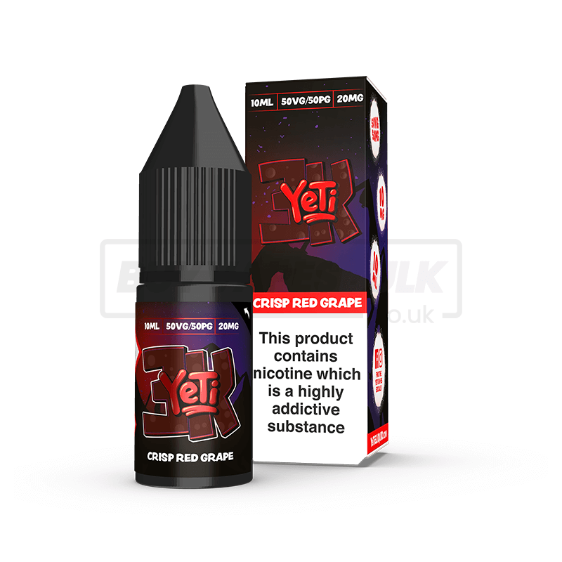 Crisp Red Grape Yeti 3K Nic Salt E-Liquid Pack of 10 x (10ml)
