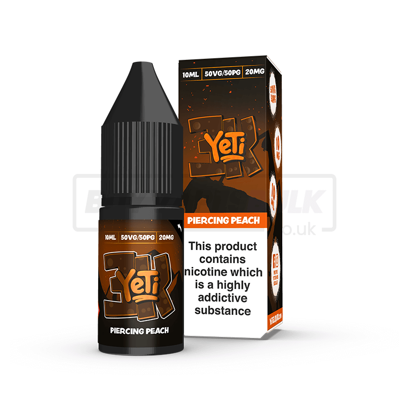 Piercing Peach Yeti 3K Nic Salt E-Liquid Pack of 10 x (10ml)