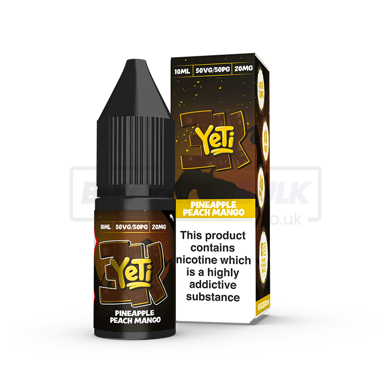 Pineapple Peach Mango Yeti 3K Nic Salt E-Liquid Pack of 10 x (10ml)