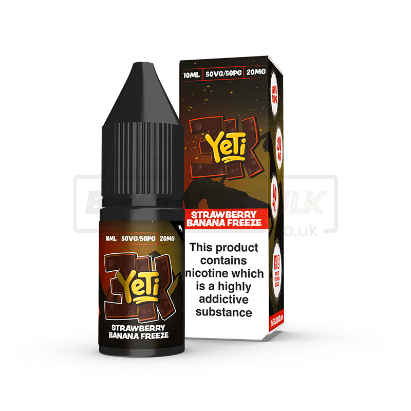 Strawberry Banana Freeze Yeti 3K Nic Salt E-Liquid Pack of 10 x (10ml)