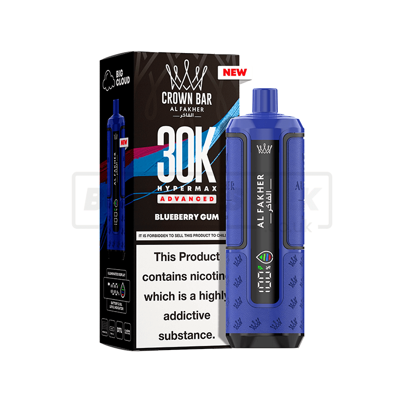 Al Fakher 30K Hypermax Prefilled Vape Kit 5 Pack Blueberry Gum