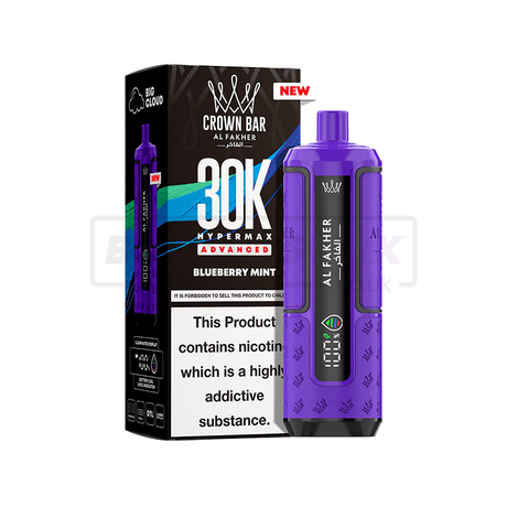 Al Fakher 30K Hypermax Prefilled Vape Kit 5 Pack Blueberry Mint