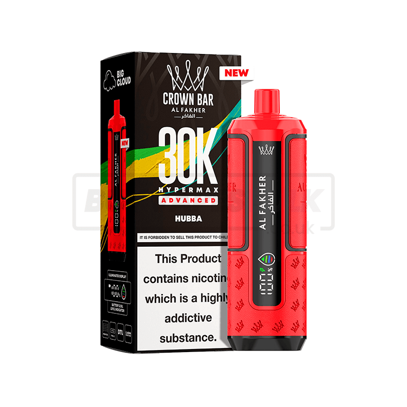 Al Fakher 30K Hypermax Prefilled Vape Kit 5 Pack Hubba