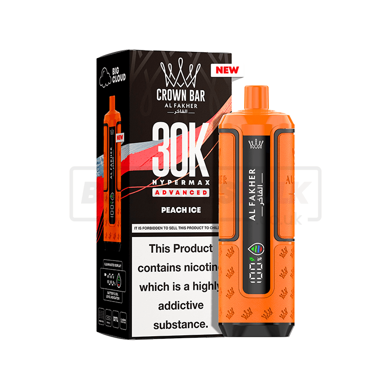 Al Fakher 30K Hypermax Prefilled Vape Kit 5 Pack Peach Ice
