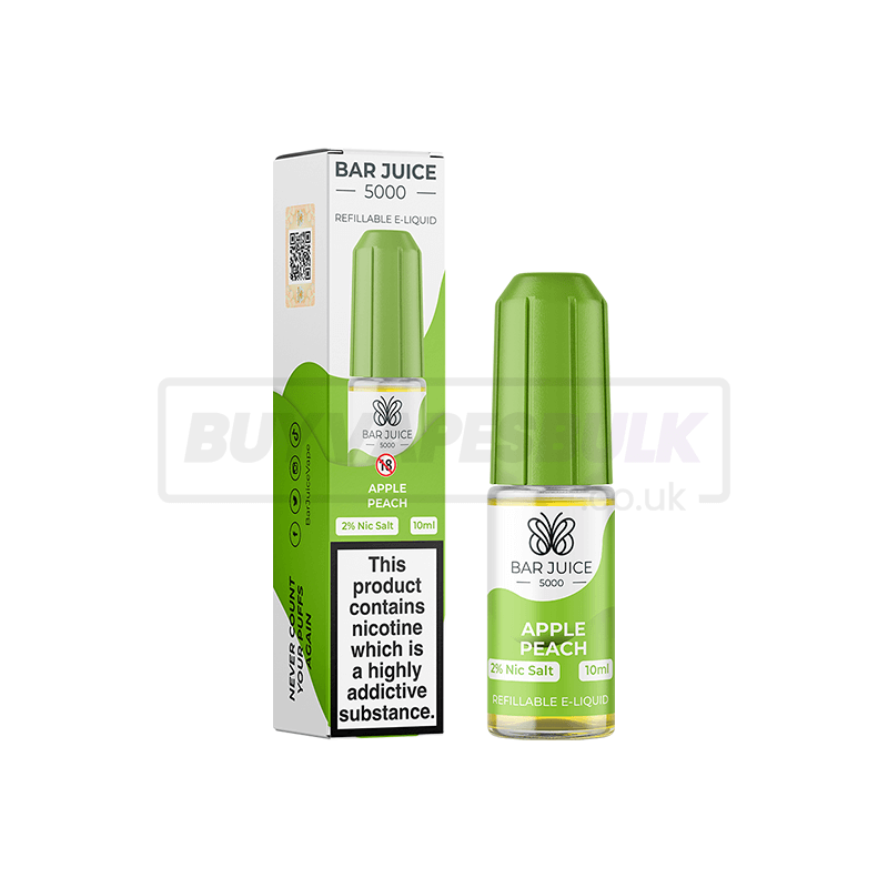 Apple Peach Bar Juice 5000 Nic Salt E-Liquid Pack of 10 x (10ml)