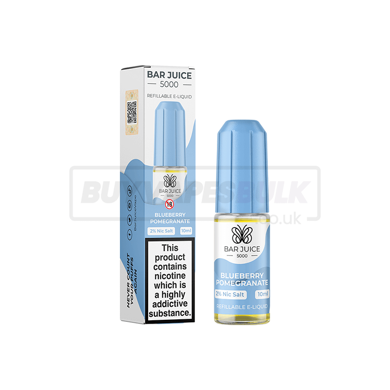 Blueberry Pomegranate Bar Juice 5000 Nic Salt E-Liquid Pack of 10 x (10ml)