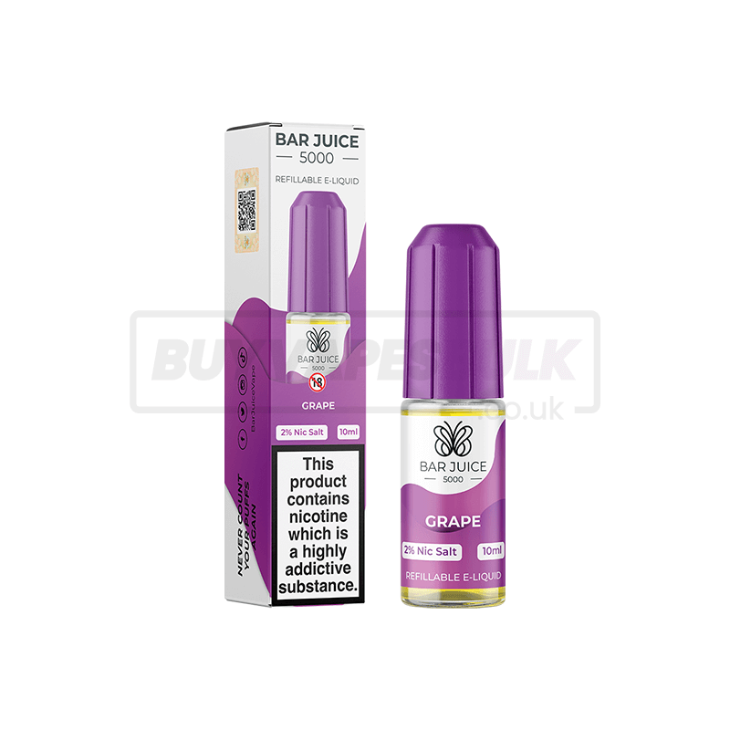 Grape Bar Juice 5000 Nic Salt E-Liquid Pack of 10 x (10ml)